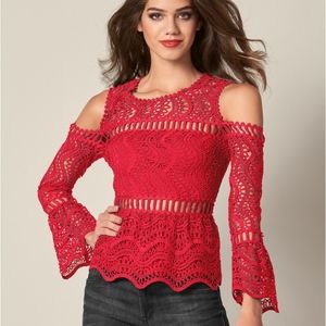 Venus crochet cold shoulder top